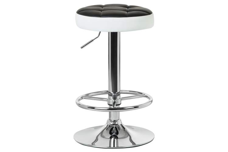 Набор 2 шт Табурет барный DOBRIN BRUNO, чёрно-белый-1