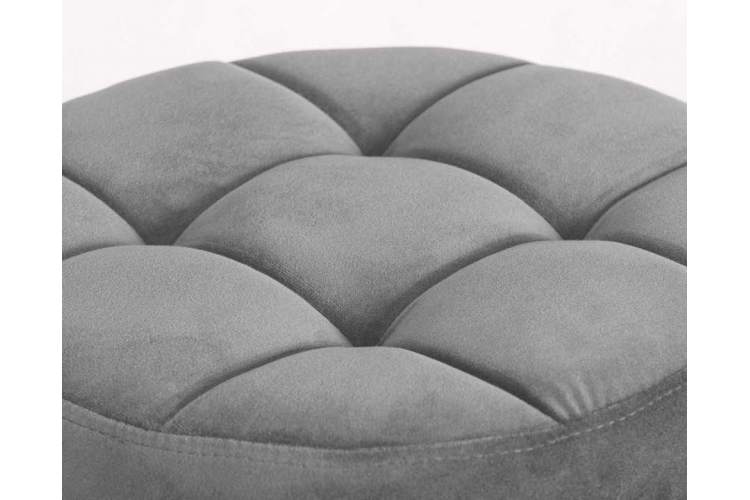 Табурет барный DOBRIN BRUNO BLACK, серый велюр (MJ9-75)-1