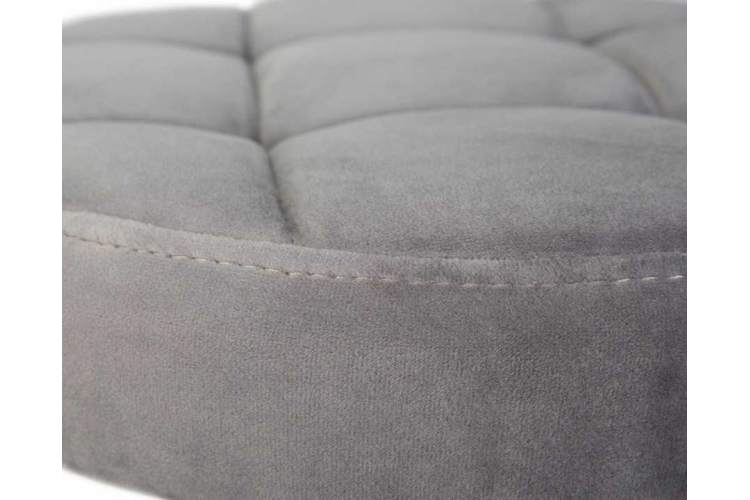 Табурет барный DOBRIN BRUNO BLACK, серый велюр (MJ9-75)-2