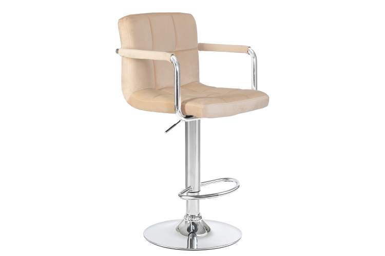 Набор 2 шт Стул барный DOBRIN KRUGER ARM, бежевый велюр (MJ9-10)-2