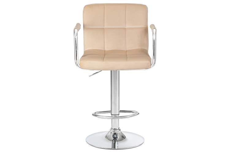 Набор 2 шт Стул барный DOBRIN KRUGER ARM, бежевый велюр (MJ9-10)-6