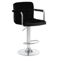 Стул барный KRUGER ARM, черный велюр (MJ9-101)