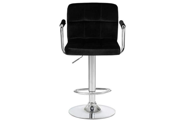 Стул барный DOBRIN KRUGER ARM, черный велюр (MJ9-101)-5