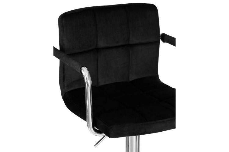Стул барный DOBRIN KRUGER ARM, черный велюр (MJ9-101)-6