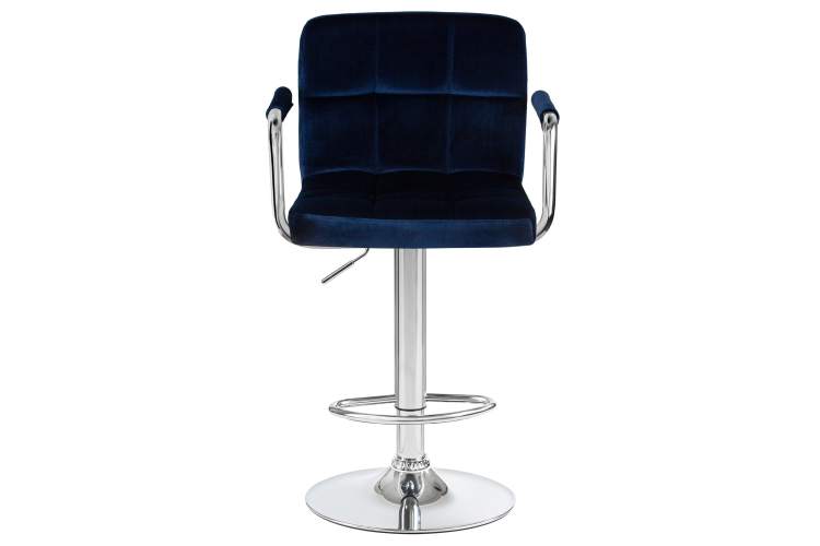 Набор 2 шт Стул барный DOBRIN KRUGER ARM, синий велюр (MJ9-117)-6