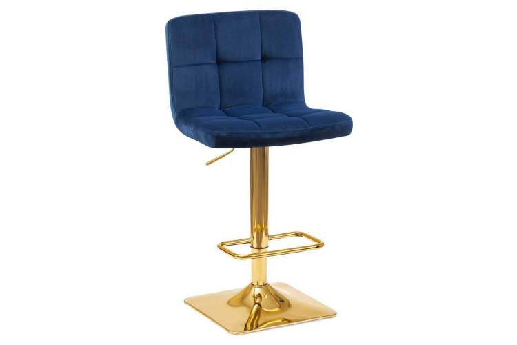 Стул барный DOBRIN GOLDIE, синий велюр (MJ9-117)