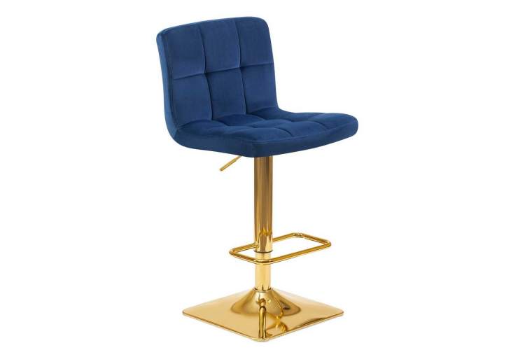 Стул барный DOBRIN GOLDIE, синий велюр (MJ9-117)-1