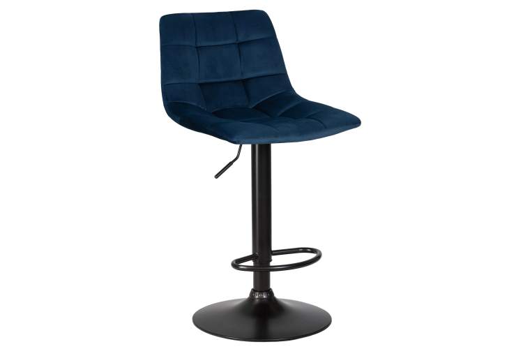 Набор 2 шт Стул барный DOBRIN TAILOR BLACK, синий велюр (MJ9-117)-1