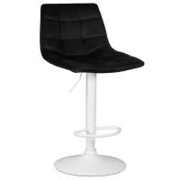 Стул барный TAILOR WHITE, черный велюр (MJ9-101)