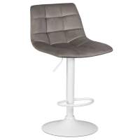 Стул барный TAILOR WHITE, серый велюр (MJ9-75) Стул барный TAILOR WHITE, серый велюр (MJ9-75)