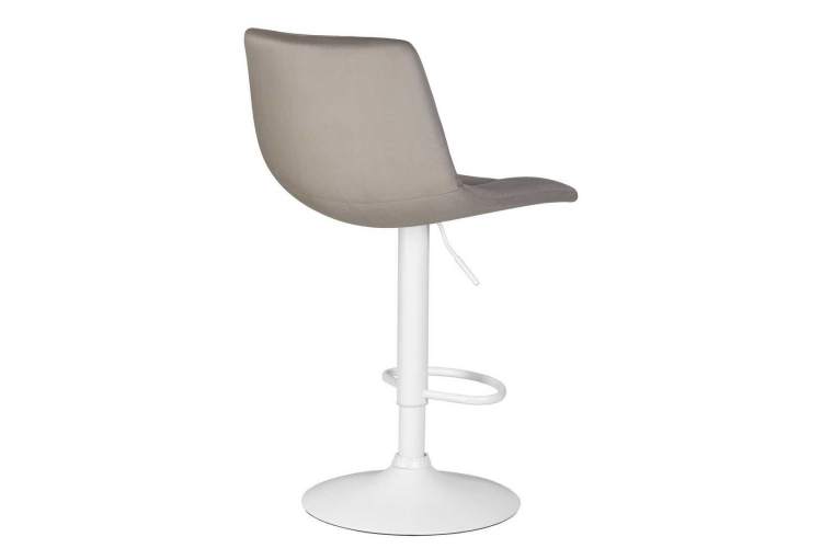 Стул барный DOBRIN TAILOR WHITE, серый велюр (MJ9-75)-3