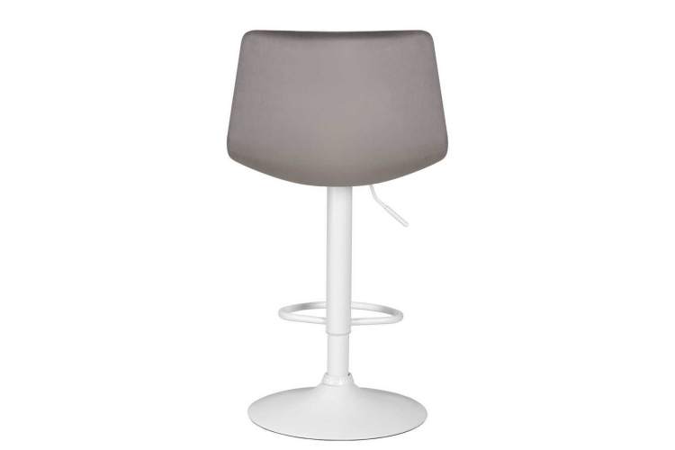 Стул барный DOBRIN TAILOR WHITE, серый велюр (MJ9-75)-4