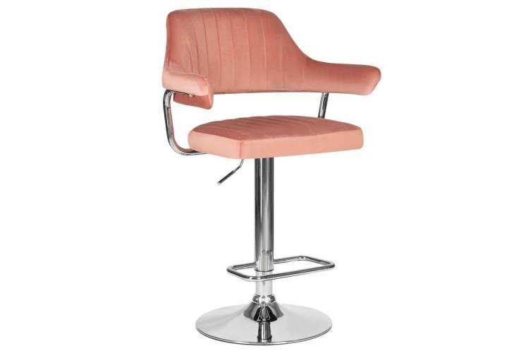 Стул барный DOBRIN CHARLY, пудрово-розовый велюр (MJ9-32)
