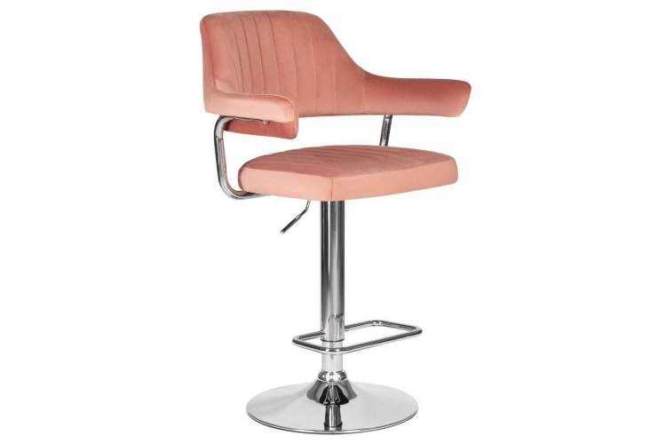 Стул барный DOBRIN CHARLY, пудрово-розовый велюр (MJ9-32)-1