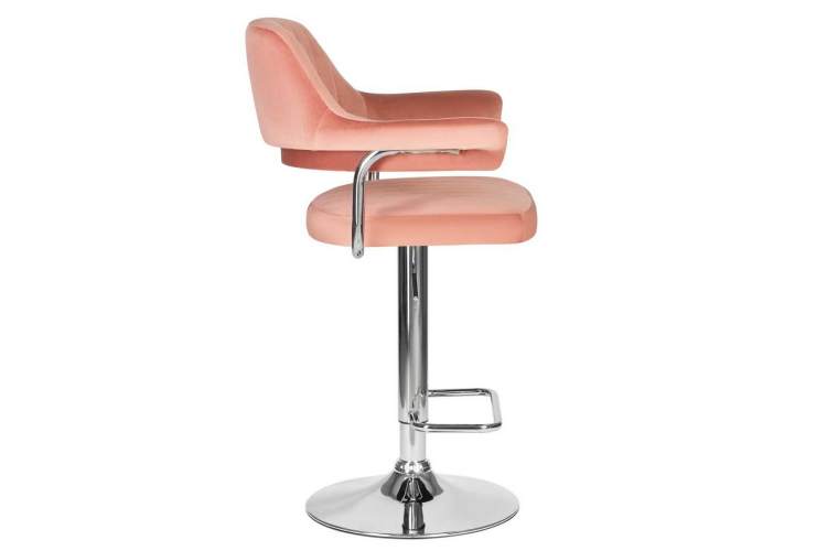Стул барный DOBRIN CHARLY, пудрово-розовый велюр (MJ9-32)-2