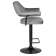 Набор 2 шт Стул барный DOBRIN CHARLY BLACK, серый велюр (MJ9-75)