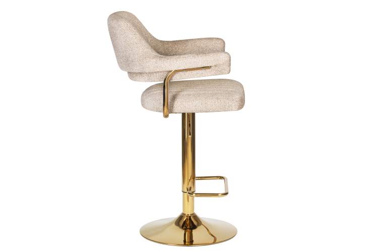 Стул барный DOBRIN CHARLY GOLD, бежевый твид (LEO26)-2