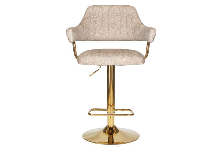 Стул барный DOBRIN CHARLY GOLD, бежевый твид (LEO26)-5