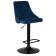 Набор 2 шт Стул барный DOBRIN JOSEPH BLACK, синий велюр (MJ9-117)