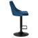 Набор 2 шт Стул барный DOBRIN JOSEPH BLACK, синий велюр (MJ9-117)