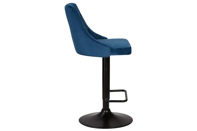 Набор 2 шт Стул барный DOBRIN JOSEPH BLACK, синий велюр (MJ9-117)-2