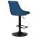 Набор 2 шт Стул барный DOBRIN JOSEPH BLACK, синий велюр (MJ9-117)