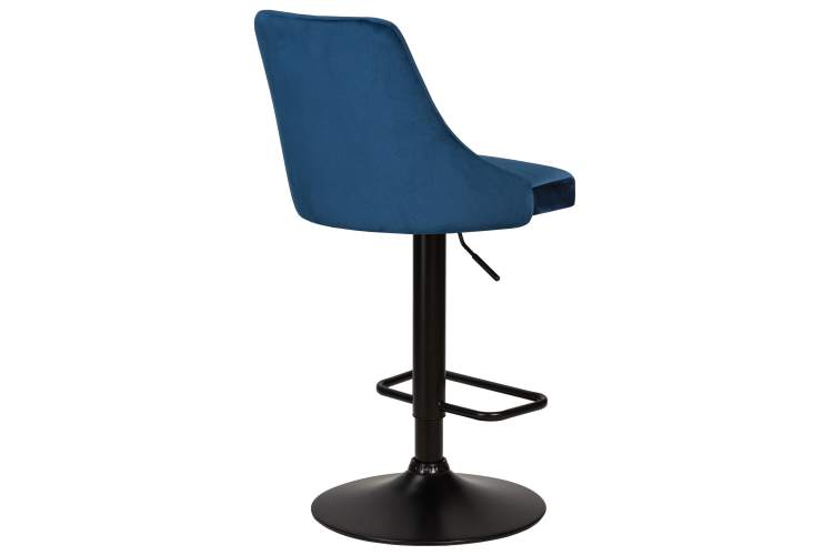 Набор 2 шт Стул барный DOBRIN JOSEPH BLACK, синий велюр (MJ9-117)-3