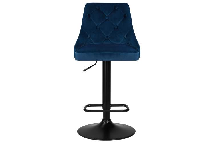 Набор 2 шт Стул барный DOBRIN JOSEPH BLACK, синий велюр (MJ9-117)-5