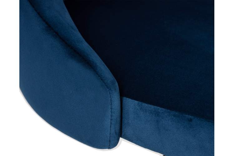 Набор 2 шт Стул барный DOBRIN JOSEPH BLACK, синий велюр (MJ9-117)-6