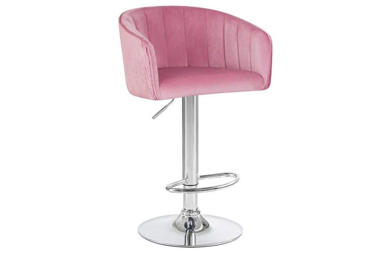 Стул барный DOBRIN DARCY, розовый велюр (1922-16)