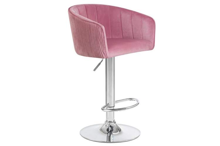 Стул барный DOBRIN DARCY, розовый велюр (1922-16)-1