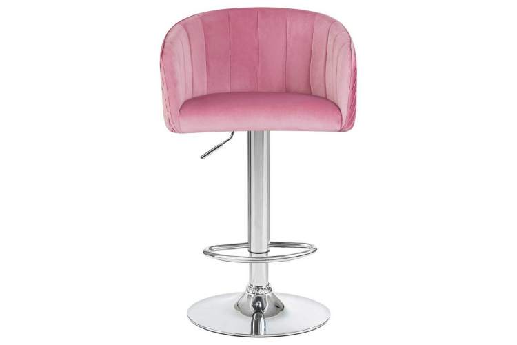 Стул барный DOBRIN DARCY, розовый велюр (1922-16)-5