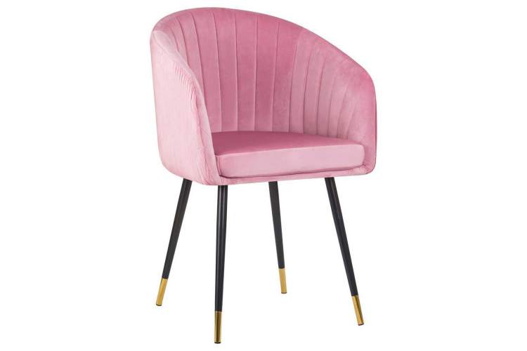 Стул обеденный DOBRIN MARY, розовый велюр (1922-16)
