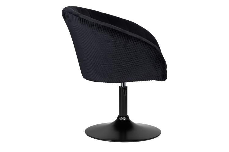 Кресло дизайнерское DOBRIN EDISON BLACK, черный велюр (1922-21)-2