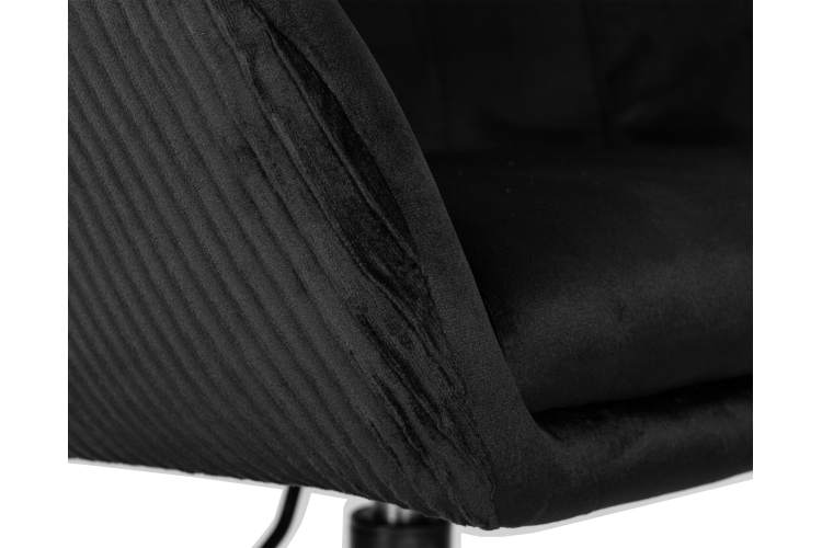 Кресло дизайнерское DOBRIN EDISON BLACK, черный велюр (1922-21)-6