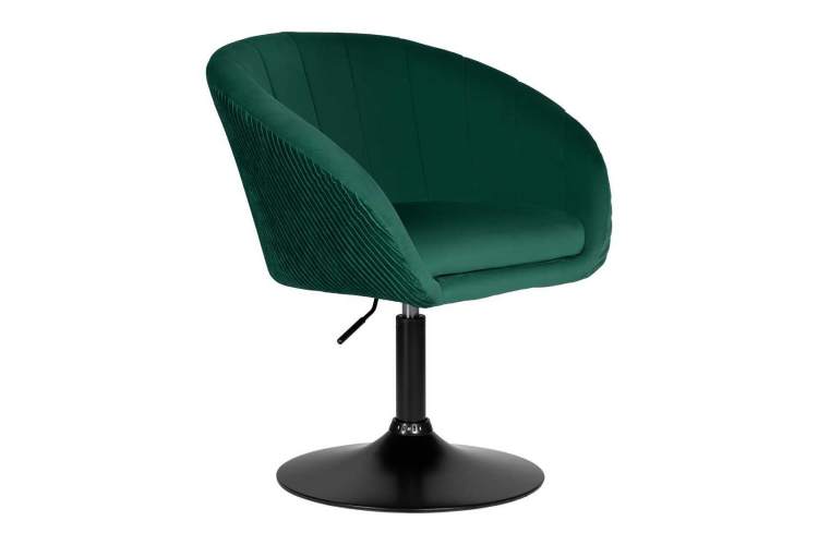 Кресло дизайнерское DOBRIN EDISON BLACK, зеленый велюр (1922-9)-1