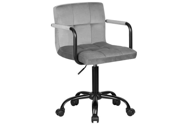 Набор 2 шт Офисное кресло для персонала DOBRIN TERRY BLACK, серый велюр (MJ9-75)-1