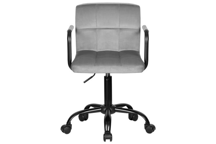Набор 2 шт Офисное кресло для персонала DOBRIN TERRY BLACK, серый велюр (MJ9-75)-6