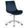 Набор 2 шт Кресло офисное DOBRIN DORA, синий велюр (1922-20), хромированная сталь