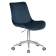 Набор 2 шт Кресло офисное DOBRIN DORA, синий велюр (1922-20), хромированная сталь