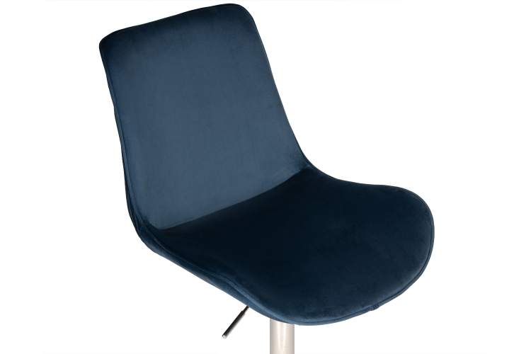Набор 2 шт Кресло офисное DOBRIN DORA, синий велюр (1922-20), хромированная сталь-9
