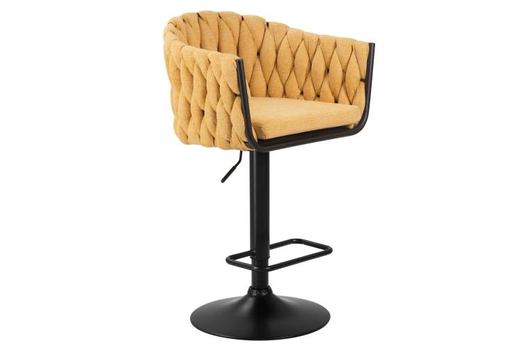 Набор 2 шт Стул барный DOBRIN LEON, жёлтая ткань (LAR 275-8)-2