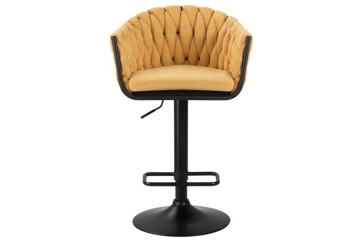 Набор 2 шт Стул барный DOBRIN LEON, жёлтая ткань (LAR 275-8)-6