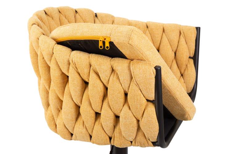 Набор 2 шт Стул барный DOBRIN LEON, жёлтая ткань (LAR 275-8)-7