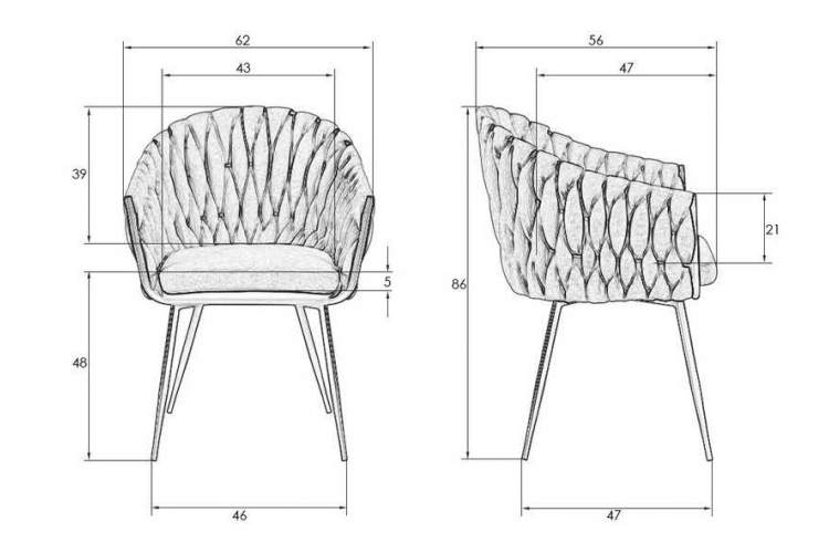 Стул обеденный DOBRIN MATILDA, графитовая ткань (LAR-275-21)-8