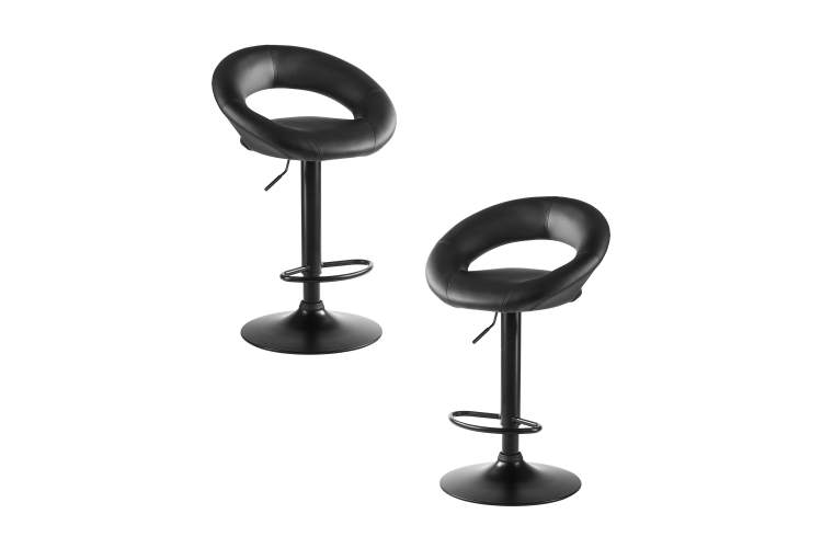 Набор 2 шт Стул барный DOBRIN MIRA BLACK, чёрный