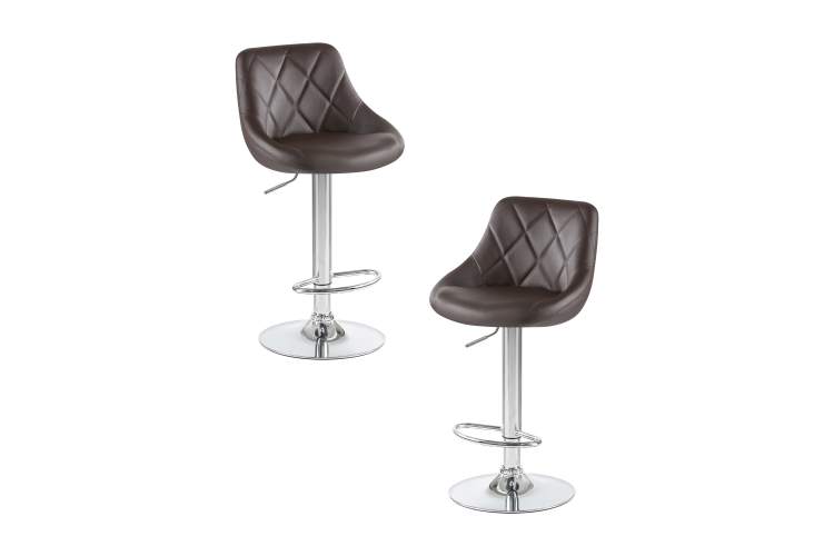 Набор 2 шт Стул барный DOBRIN LOGAN, коричневый