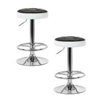 Набор 2 шт Табурет барный DOBRIN BRUNO, чёрно-белый