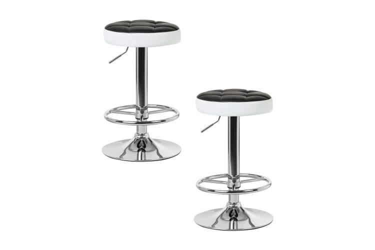 Набор 2 шт Табурет барный DOBRIN BRUNO, чёрно-белый