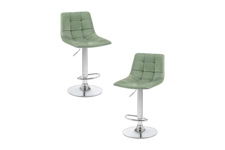 Набор 2 шт Стул барный DOBRIN TAILOR, пудрово-мятный велюр (MJ9-87)